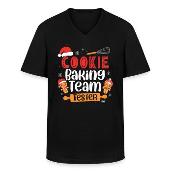 Bäcker Bäckerein Backwaren Backen Geschenk - Männer-T-Shirt mit V-Ausschnitt - Schwarz - Vorne - AI Model Male 178 dark (178cm)