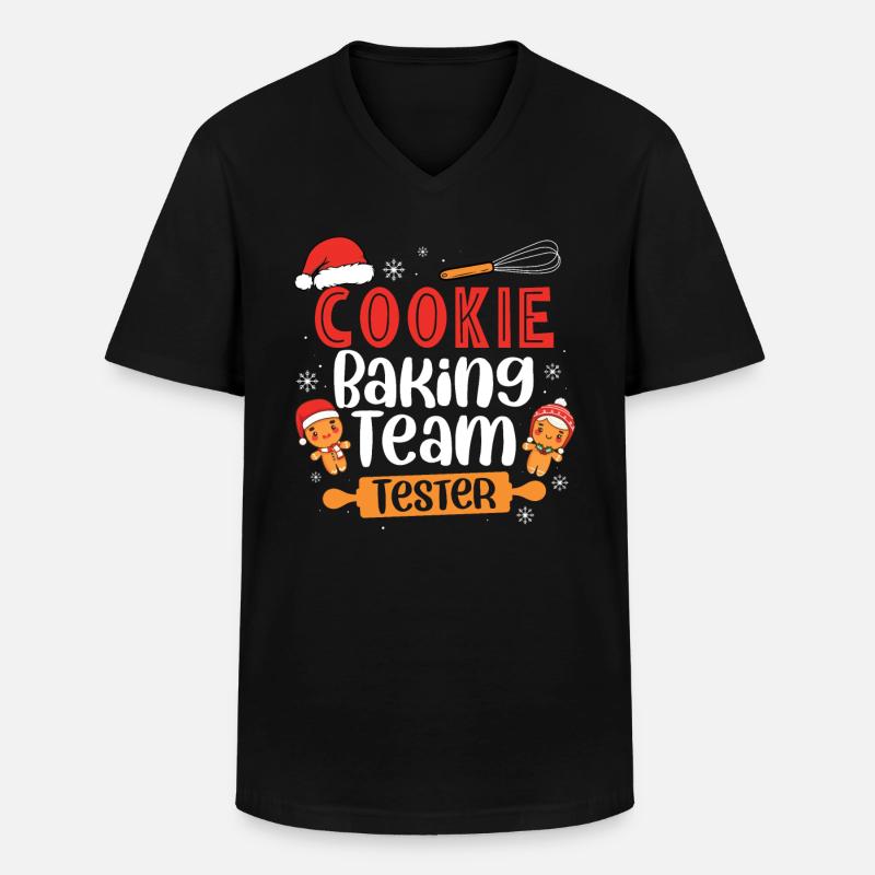 Bäcker Bäckerein Backwaren Backen Geschenk - Männer-T-Shirt mit V-Ausschnitt - Schwarz