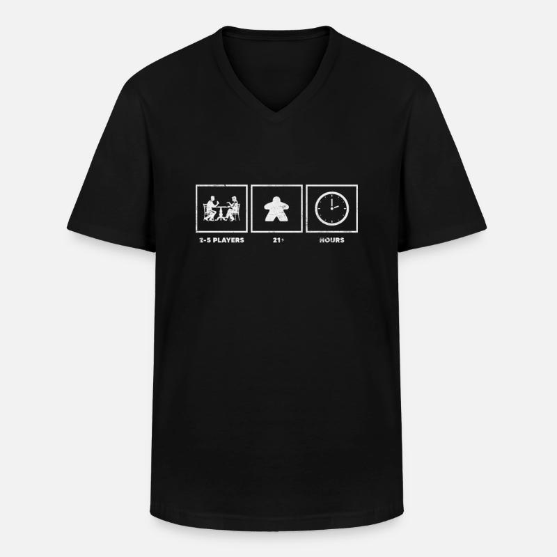 Brettspiel - Männer-T-Shirt mit V-Ausschnitt - Schwarz
