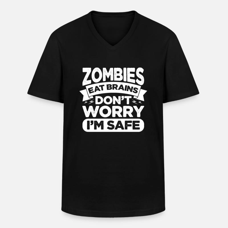 Zombie Zombie-Jäger Zombieapokalypse Geschenk - Männer-T-Shirt mit V-Ausschnitt - Schwarz
