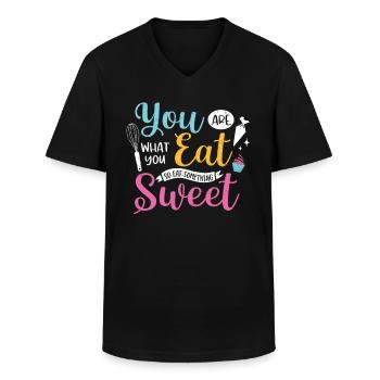 Bäcker - Männer-T-Shirt mit V-Ausschnitt - Schwarz - Vorne - AI Model Male 178 dark (178cm)