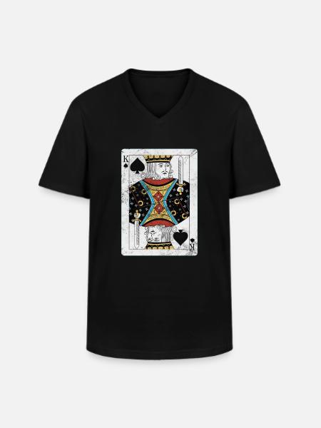 Jeu de cartes de bridge Jeu de cartes Casino Jeu de cartes Cadeau - T-shirt col V Homme - noir