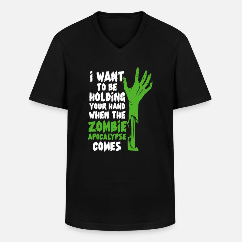 Zombie Zombie-Jäger Zombieapokalypse Geschenk - Männer-T-Shirt mit V-Ausschnitt - Schwarz