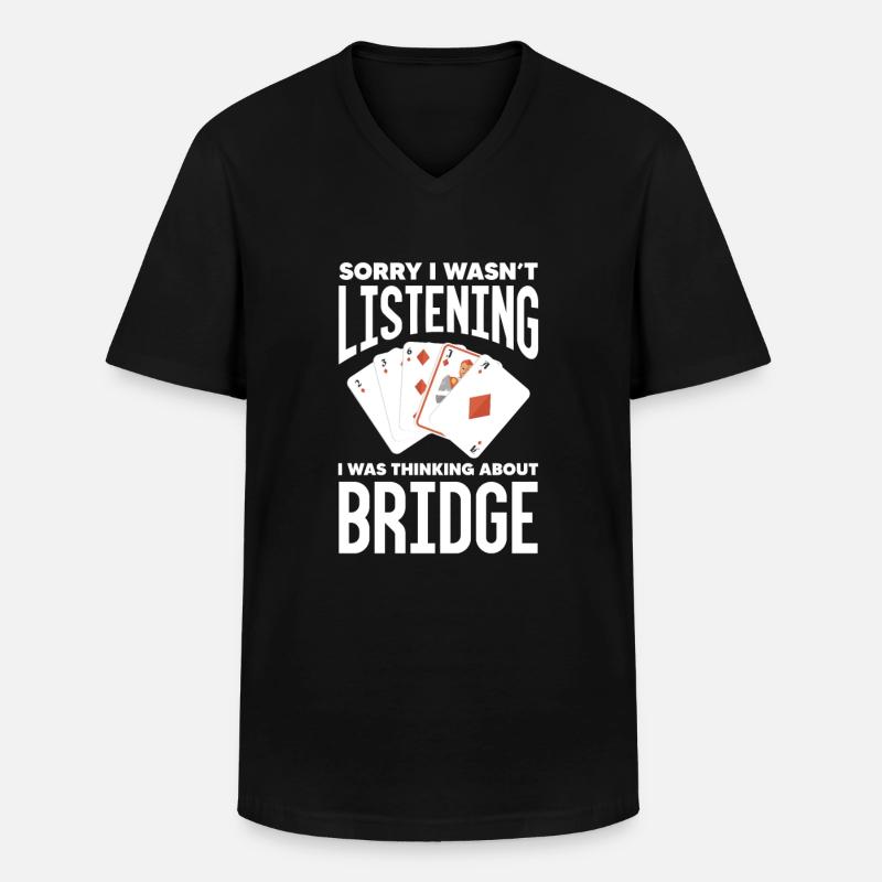 Bridge - Männer-T-Shirt mit V-Ausschnitt - Schwarz