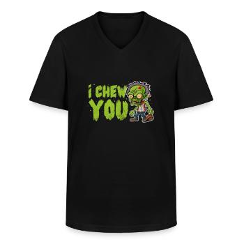 Zombie - Men's V-Neck T-Shirt - black - Front - AI Model Male 178 dark (178cm)