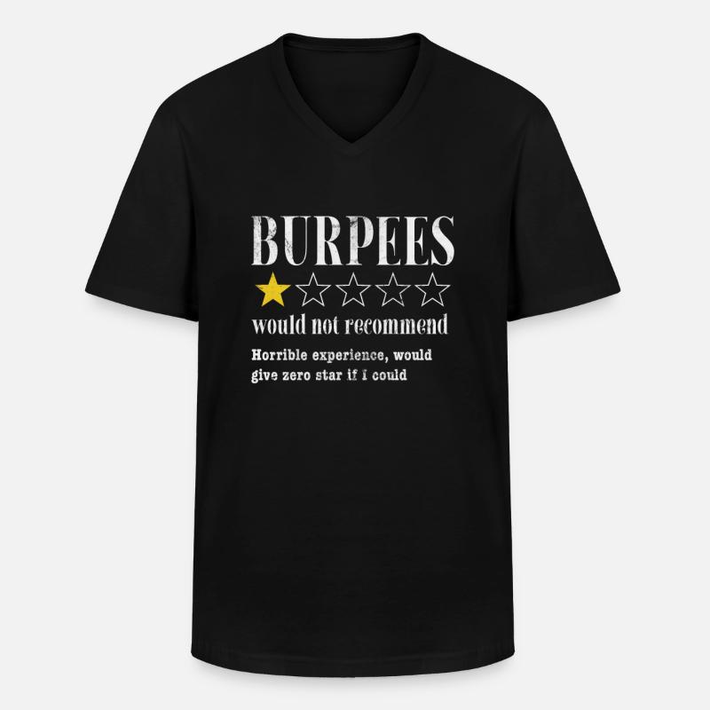 Burpees - Männer-T-Shirt mit V-Ausschnitt - Schwarz