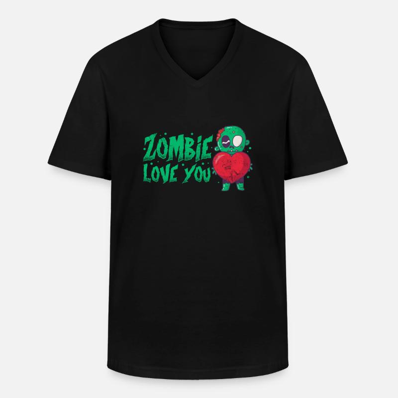 Zombie - Männer-T-Shirt mit V-Ausschnitt - Schwarz
