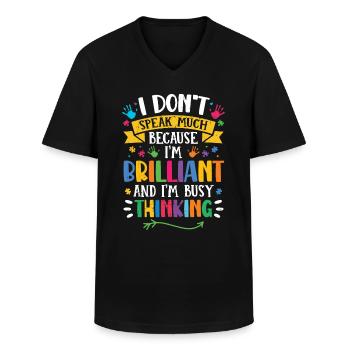 Autismus - Männer-T-Shirt mit V-Ausschnitt - Schwarz - Vorne - AI Model Male 178 dark (178cm)