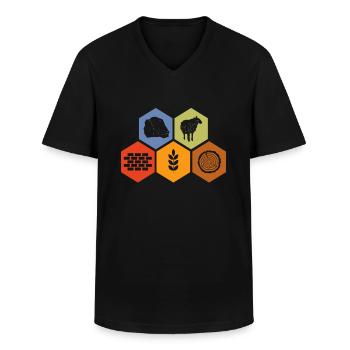 Brettspiel Brettspiele Spieleabend Spiele Geschenk - Männer-T-Shirt mit V-Ausschnitt - Schwarz - Vorne - AI Model Male 178 dark (178cm)