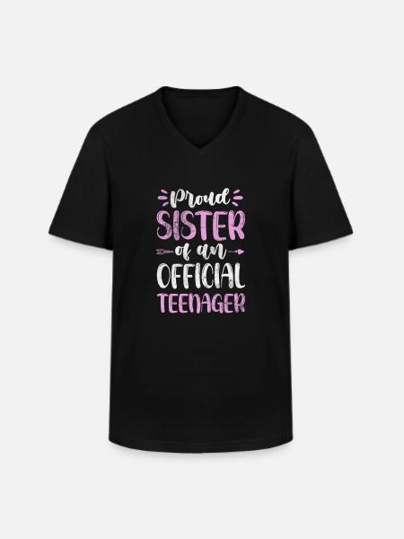 Adolescent - T-shirt col V Homme - noir