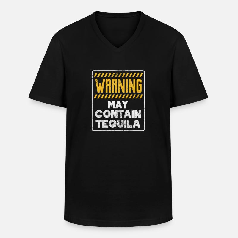 Tequila - Männer-T-Shirt mit V-Ausschnitt - Schwarz
