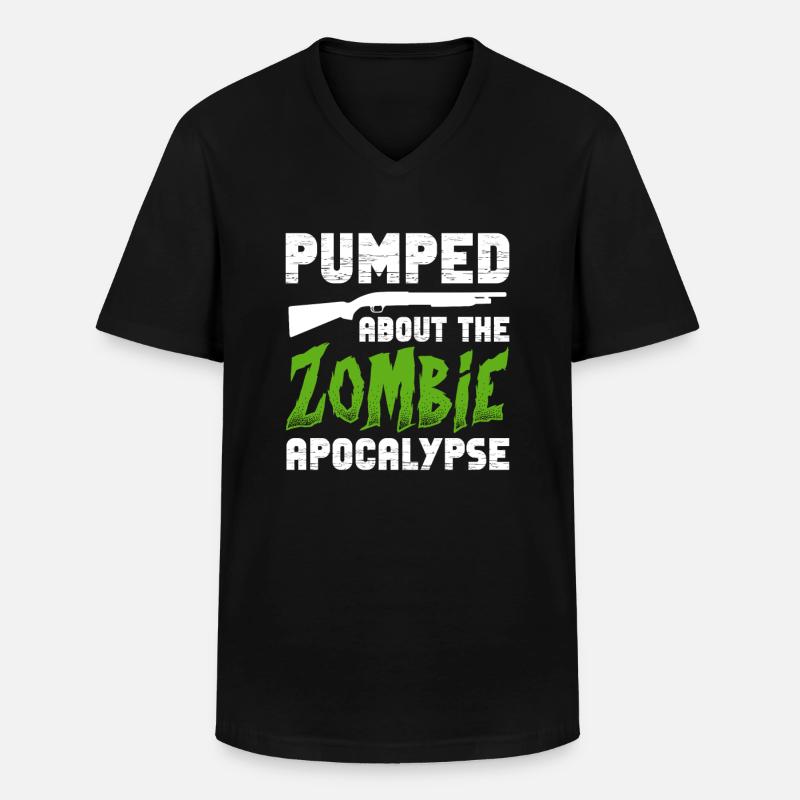 Zombie Zombie-Jäger Zombieapokalypse Geschenk - Männer-T-Shirt mit V-Ausschnitt - Schwarz