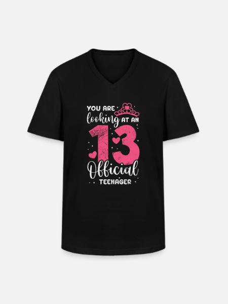 Adolescent - T-shirt col V Homme - noir