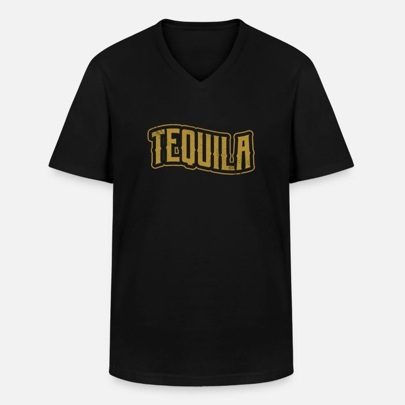 Tequila - Männer-T-Shirt mit V-Ausschnitt - Schwarz