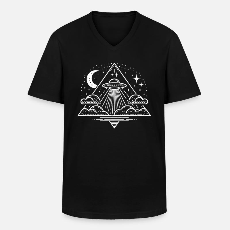 Alien - Männer-T-Shirt mit V-Ausschnitt - Schwarz