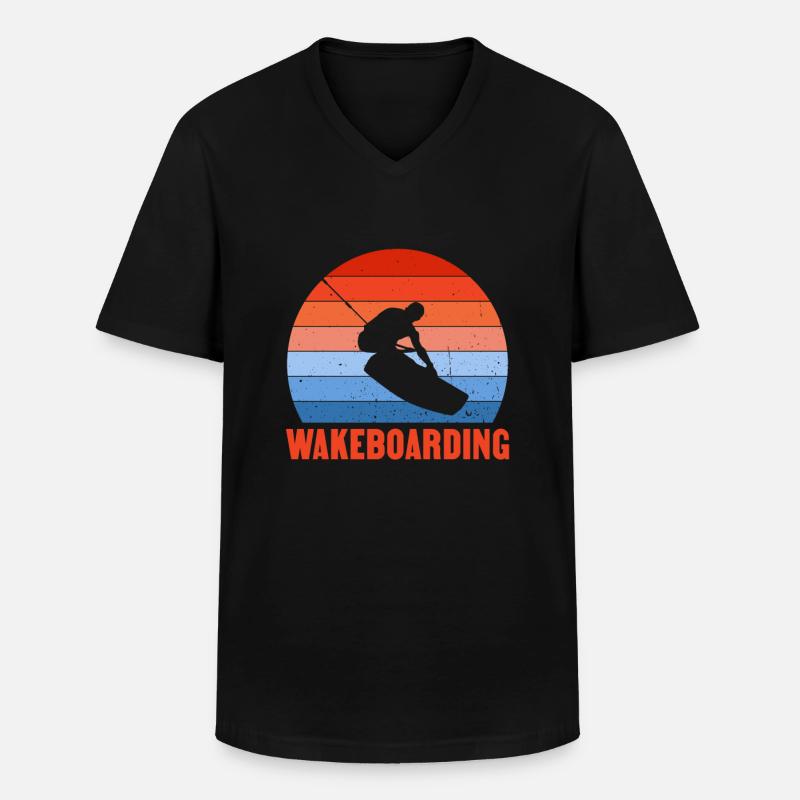 Wakeboard Wakeboarder Wakeboarding Geschenk - Männer-T-Shirt mit V-Ausschnitt - Schwarz