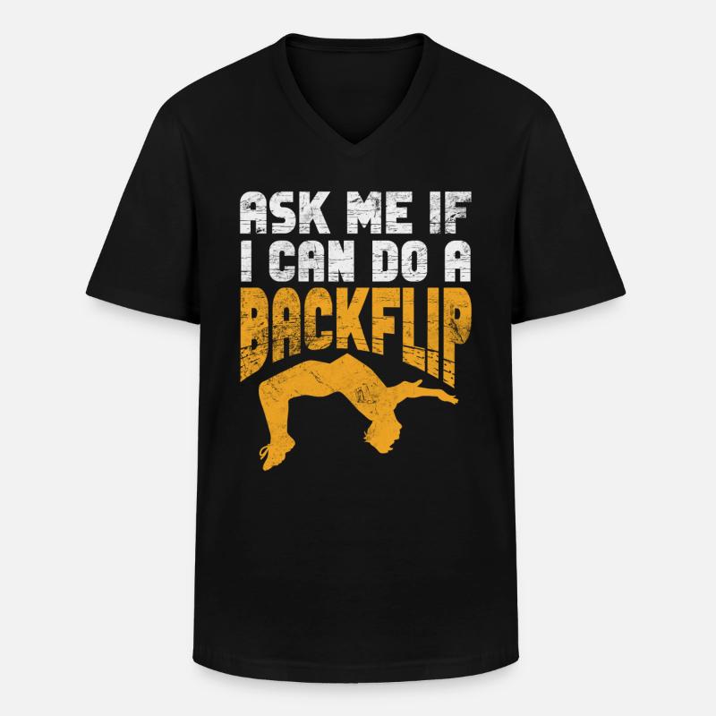 Backflip - Männer-T-Shirt mit V-Ausschnitt - Schwarz