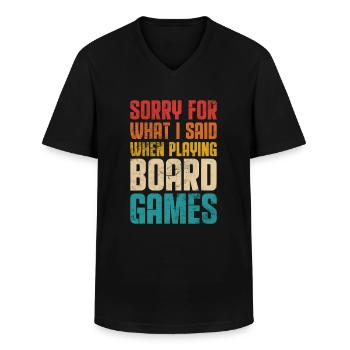 Brettspiel - Männer-T-Shirt mit V-Ausschnitt - Schwarz - Vorne - AI Model Male 178 dark (178cm)