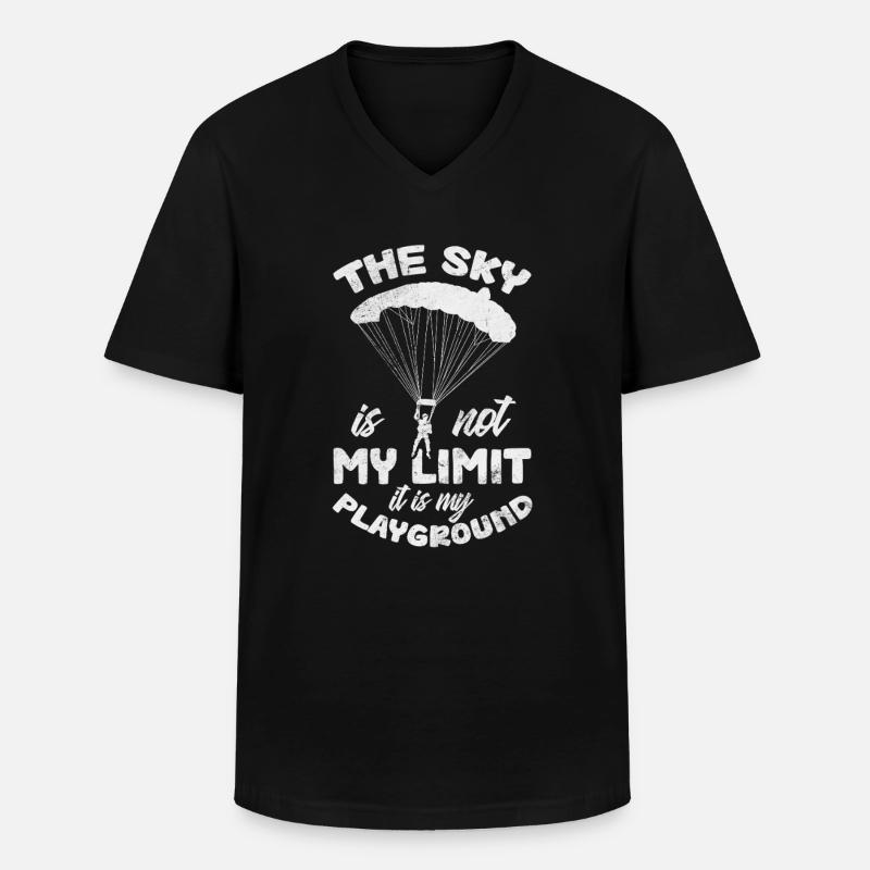 Skydive - Männer-T-Shirt mit V-Ausschnitt - Schwarz