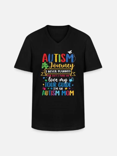 Autism Awareness Day Autistic Gift - Men's V-Neck T-Shirt - black