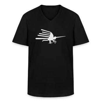 Nazca Lines | Peru Geoglyphs Las Líneas De Nazca - Men's V-Neck T-Shirt - black - Front - AI Model Male 178 dark (178cm)