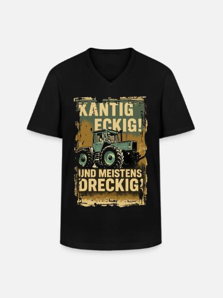 MB Trac - Männer-T-Shirt mit V-Ausschnitt - Schwarz