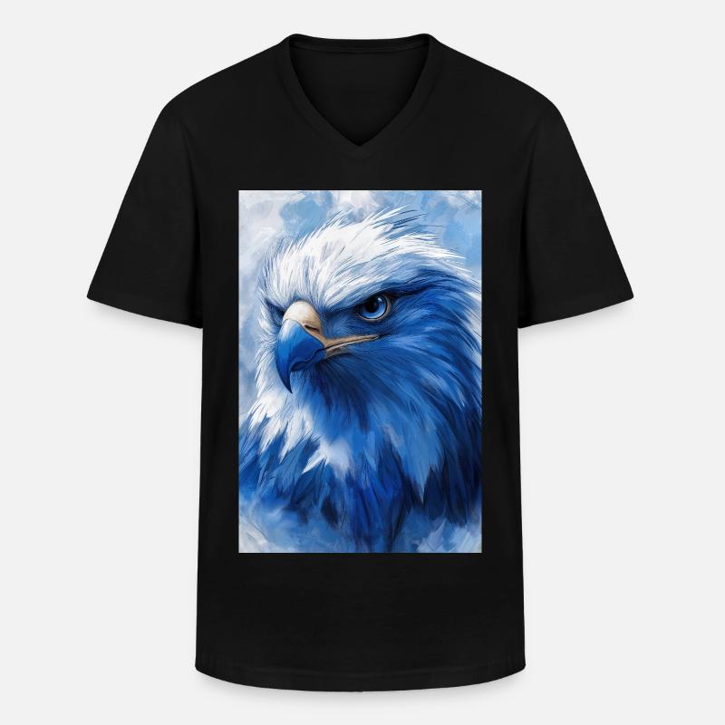 Illustration eines Adlers - Männer-T-Shirt mit V-Ausschnitt - Schwarz