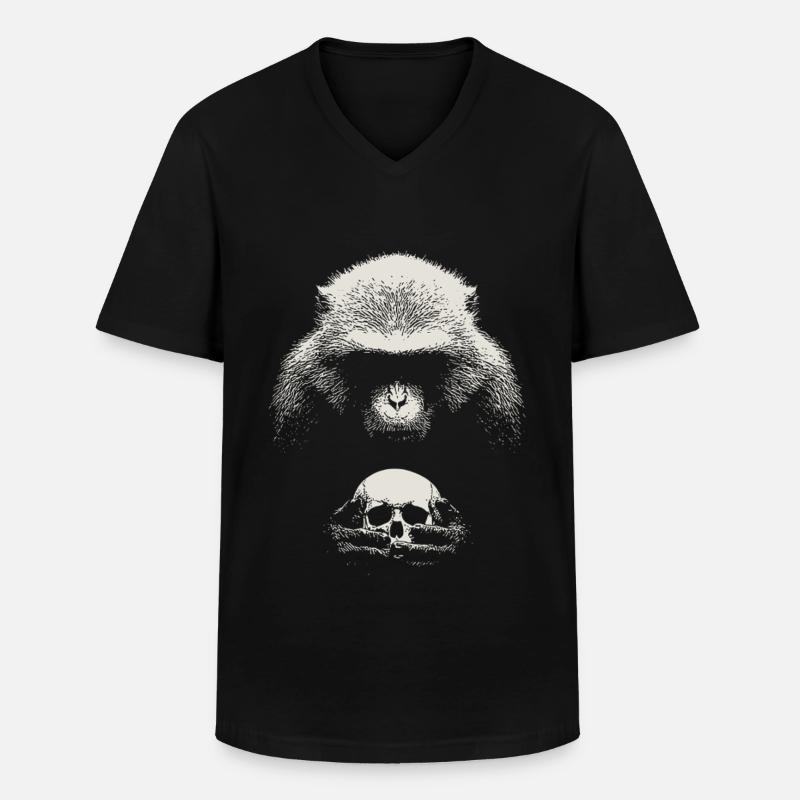Shakespeare's monkey - Männer-T-Shirt mit V-Ausschnitt - Schwarz
