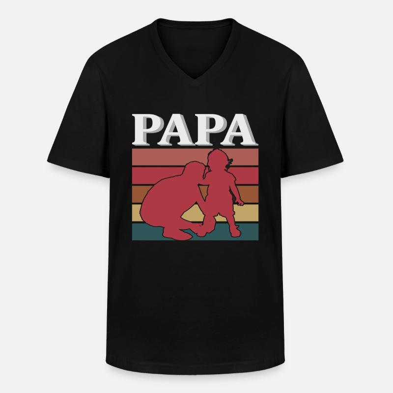OPA - Männer-T-Shirt mit V-Ausschnitt - Schwarz