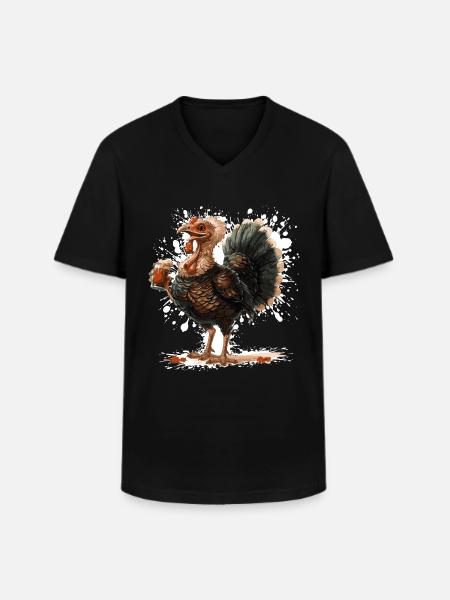Truthan Beer Funny - Men's V-Neck T-Shirt - black