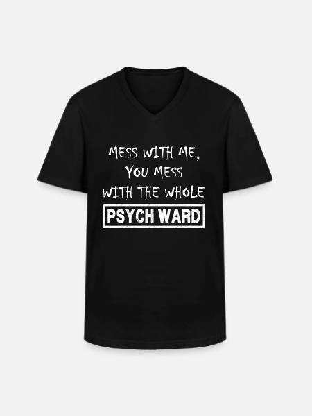 Mess With Me. - Men's V-Neck T-Shirt - black