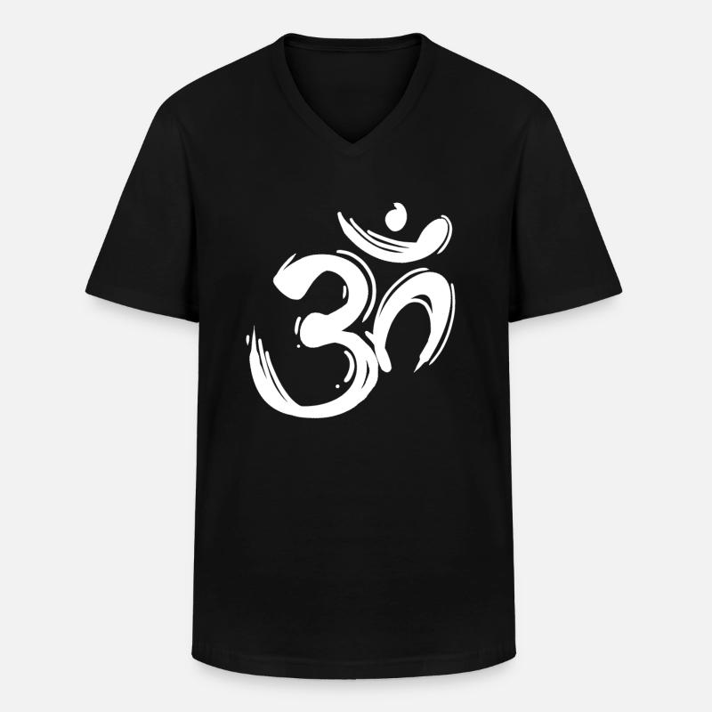 OM Zeichen - OM Symbol - Männer-T-Shirt mit V-Ausschnitt - Schwarz
