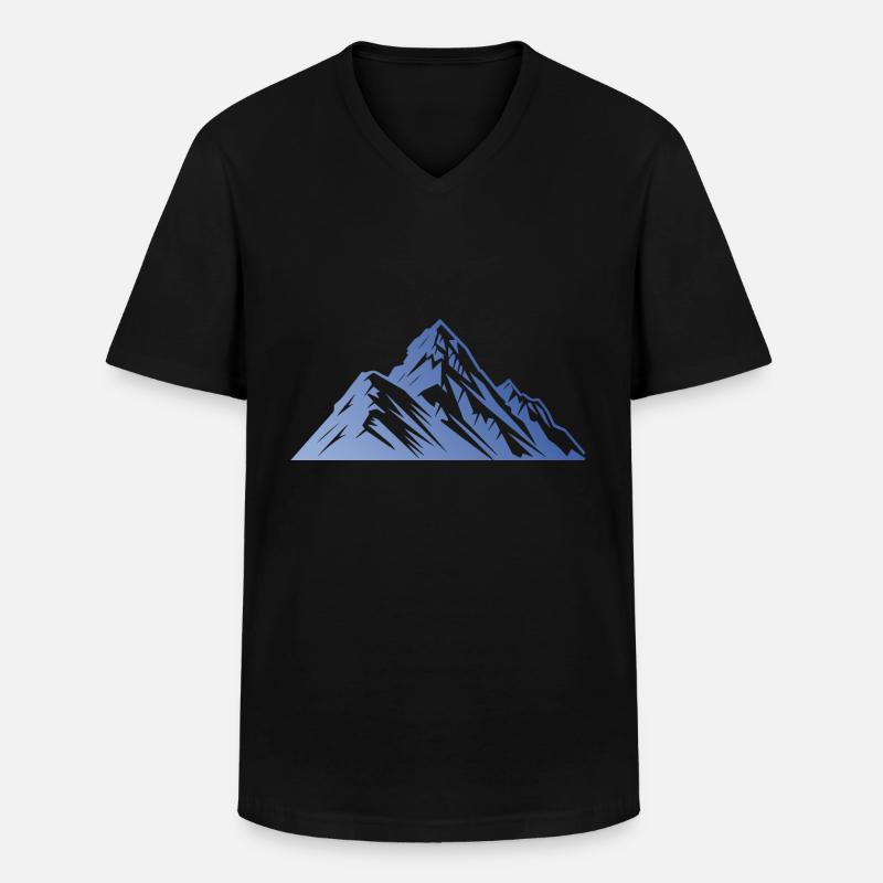 Mountains Silhouette - Männer-T-Shirt mit V-Ausschnitt - Schwarz
