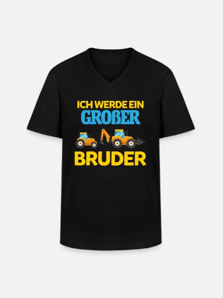 Ich Werde Großer Bruder - Männer-T-Shirt mit V-Ausschnitt - Schwarz