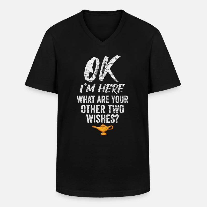 Flaschengeist Lustiger Spruch - Männer-T-Shirt mit V-Ausschnitt - Schwarz