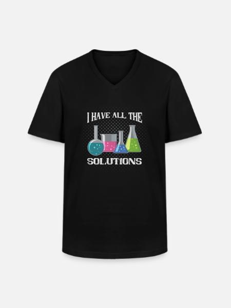 Nerd Science Geek - Männer-T-Shirt mit V-Ausschnitt - Schwarz