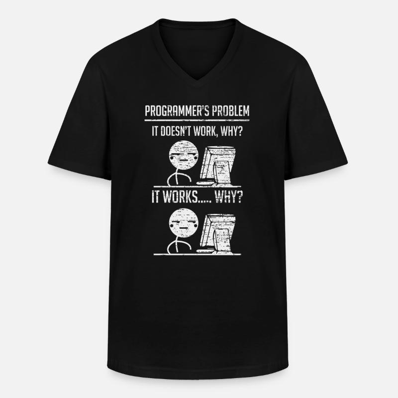 Programmieren Programmierer Codierung - Männer-T-Shirt mit V-Ausschnitt - Schwarz