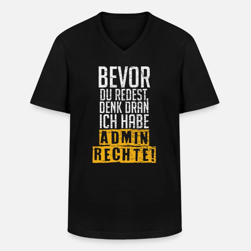 Administrator Administration Programm - Männer-T-Shirt mit V-Ausschnitt - Schwarz