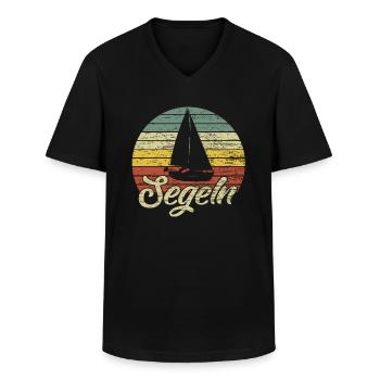 Segeln - Männer-T-Shirt mit V-Ausschnitt - Schwarz - Vorne - AI Model Male 178 dark (178cm)