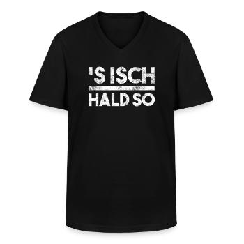 Schwaben Sprüche Schwäbisch - Männer-T-Shirt mit V-Ausschnitt - Schwarz - Vorne - AI Model Male 178 dark (178cm)