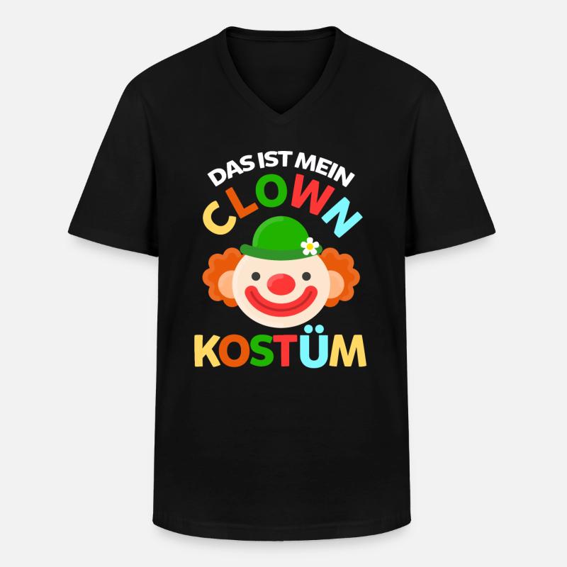 Karneval Clown Karnevalparty - Männer-T-Shirt mit V-Ausschnitt - Schwarz