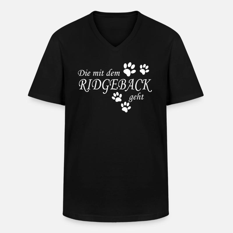 Rhodesian Ridgeback - Männer-T-Shirt mit V-Ausschnitt - Schwarz