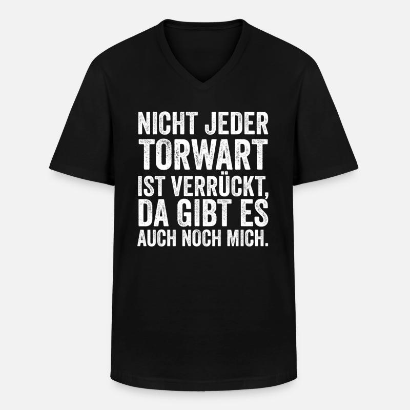 Torwart - Männer-T-Shirt mit V-Ausschnitt - Schwarz