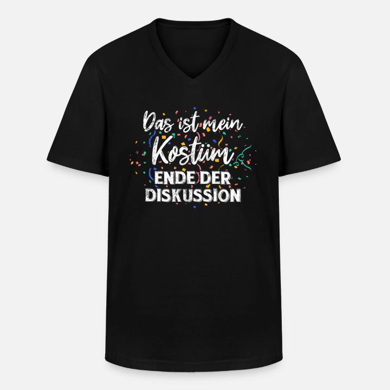 Fasching Karneval Feiern Party Kostüm - Männer-T-Shirt mit V-Ausschnitt - Schwarz
