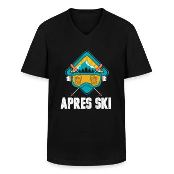 Ski Skiurlaub Apres Ski - Männer-T-Shirt mit V-Ausschnitt - Schwarz - Vorne - AI Model Male 178 dark (178cm)