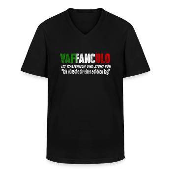 Italienisch Italiener Lustig - Männer-T-Shirt mit V-Ausschnitt - Schwarz - Vorne - AI Model Male 178 dark (178cm)