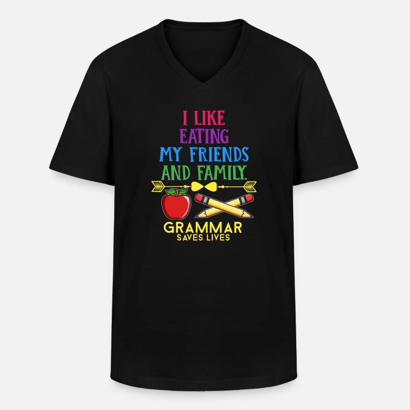 ESL Lehrer Englisch Lehrer - Männer-T-Shirt mit V-Ausschnitt - Schwarz