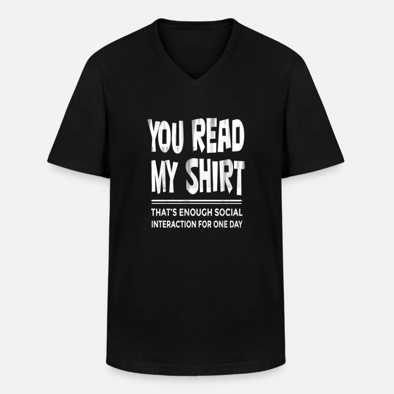 Lustige soziale Interaktion - Männer-T-Shirt mit V-Ausschnitt - Schwarz