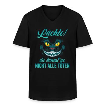 Lächle! Du kannst sie nicht alle töten - Männer-T-Shirt mit V-Ausschnitt - Schwarz - Vorne - AI Model Male 178 dark (178cm)