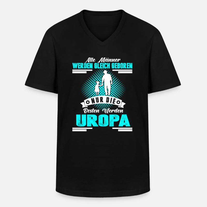 Uropa Bester Uropa - Männer-T-Shirt mit V-Ausschnitt - Schwarz
